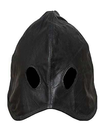 Halbkapuzen-Maske aus echtem Leder, Größe L