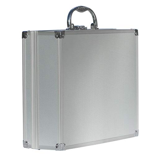 ECI® Aluminium Koffer Silber mit Würfelschaum Leer-Koffer Alukoffer Alu Box Werkzeugkoffer LxBxH 300 x 250 x100 mm
