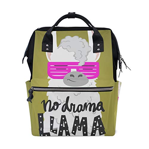 Wowprint Wickeltasche, lustige Tier-Llama-Windeltasche, große Kapazität, Organizer, multifunktionaler Reise-Rucksack für Babypflege