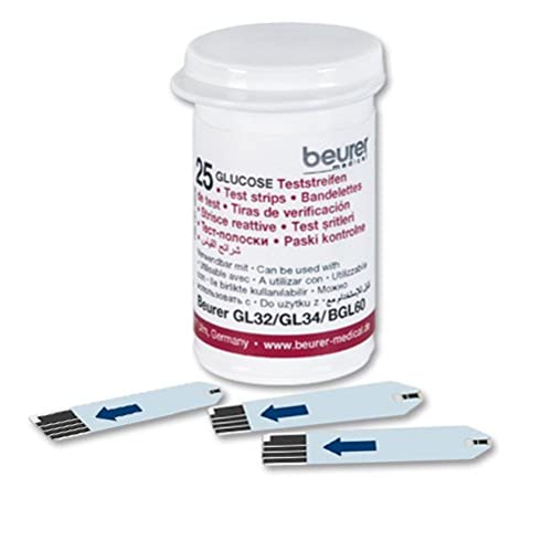 Beurer Blutzucker-Teststreifen (zur Verwendung mit GL 32, GL 34 und BGL 60), 50 Stück