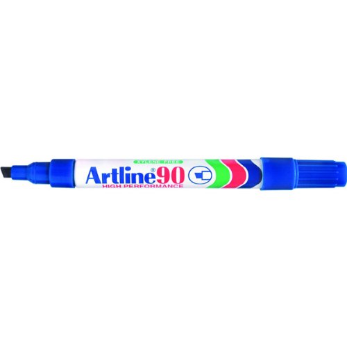 Artline 90 Permanentmarker, Keilspitze, 2-5 mm, Blau, 12 Stück