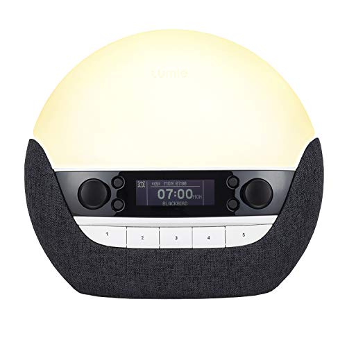 Lumie Bodyclock Luxe 750Dab - Lichtwecker mit DAB-Radio, Bluetooth Lautsprecher & wenig Blaulicht für Schlafenszeit