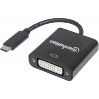 Manhattan 152051 USB 3.1 Typ C-Stecker auf DVI-Konverter Buchse schwarz