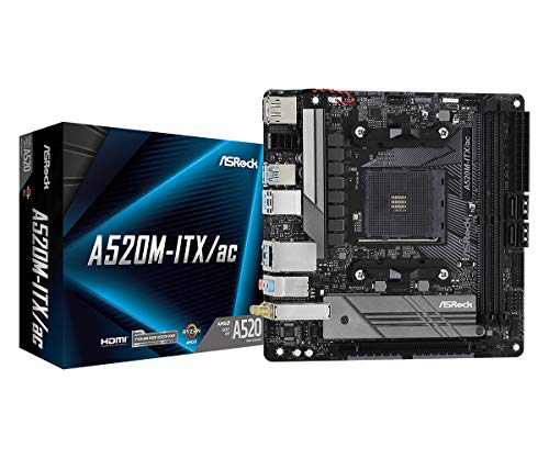 ASRock A520M-ITX/AC unterstützt 3. Generation AMD AM4 Ryzen™ / Future AMD Ryzen™ Prozessoren (3000 und 4000 Serie) Motherboard.