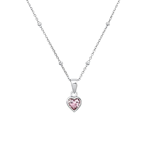 Prinzessin Lillifee Silber Mädchen-Halskette mit rosa Herz-Anhänger 2033373