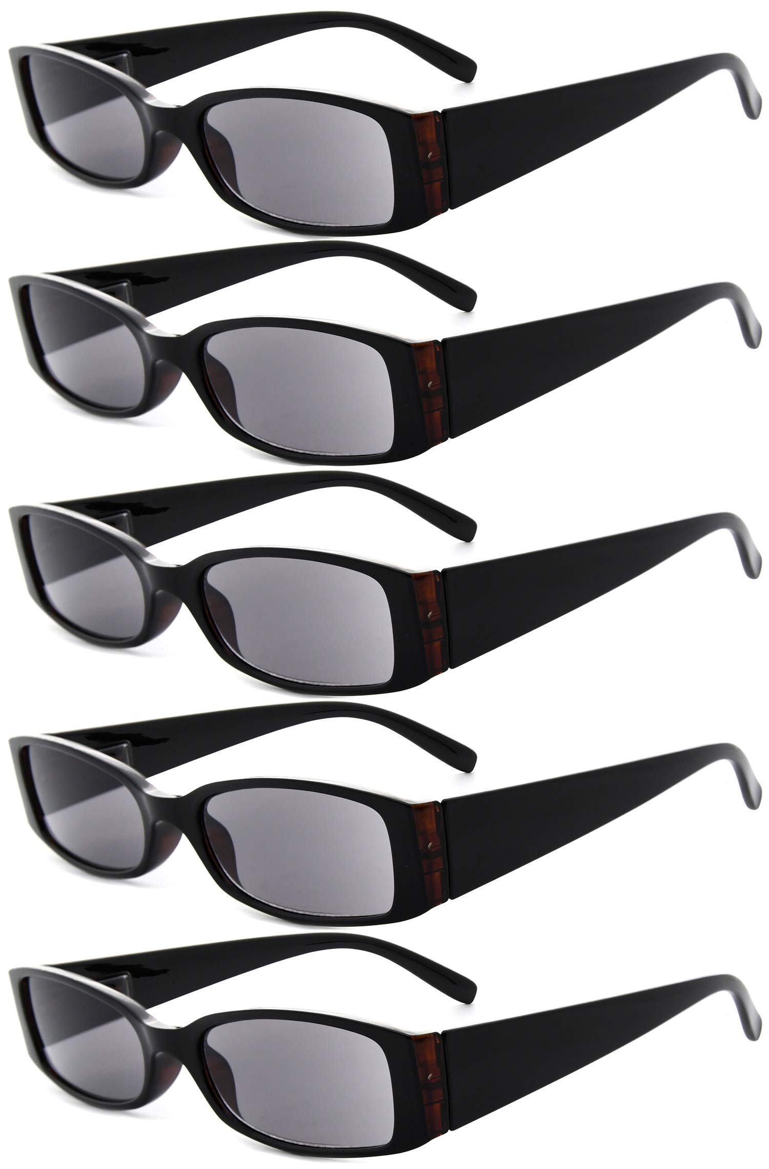 Eyekepper Federscharnier Kunststoff Lesebrille (5 Stuecke) Sonnenbrillen Leser, Grau