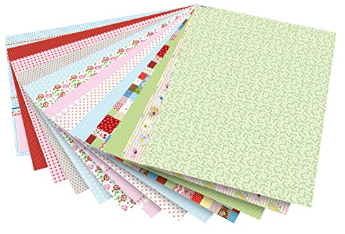 folia 46809 - Motivkarton Mittsommerland sortiert, 50 x 70 cm, 270 g/qm, 13 Bogen - Grundlage für vielfältige Bastelarbeiten und -ideen