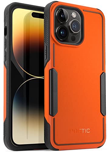 Poetic Neon Series Hülle Kompatibel mit iPhone 14 Pro 6,1 Zoll (2022), Robust Heavy Duty Handyhülle, leicht, dünn, stoßfest Outdoor Schutzhülle, Orange