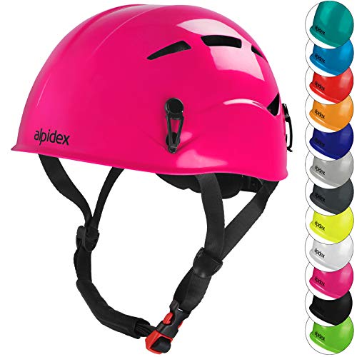 ALPIDEX Universal Kletterhelm für Herren und Damen Klettersteighelm in unterschiedlichen Farben, Farbe:bramble Berry