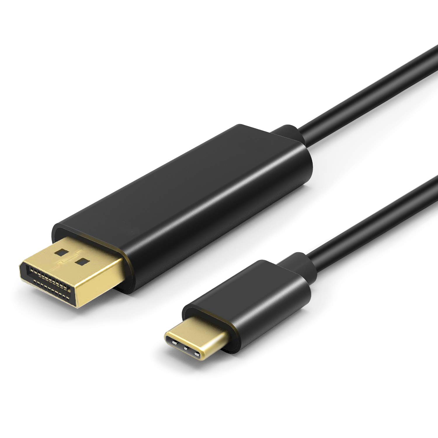 TNP USB Typ C (USB-C) auf DisplayPort DP 4K Adapterkabel (1,2 m) – USB-C 3.1 Stecker auf DisplayPort DP Ultra HD UHD 4K 1080P Video Audio AV Adapter Konverter Konverter Anschluss kompatibel mit MacBook iPad Laptop