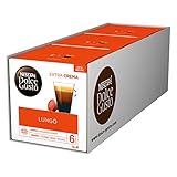 NESCAFÉ Dolce Gusto Lungo | 48 Kaffeekapseln | 100% Arabica Bohnen | Feine Crema und kräftiges Aroma | Schnelle Zubereitung | Aromaversiegelte Kapseln | 3er Pack (3 x 16 Kapseln)