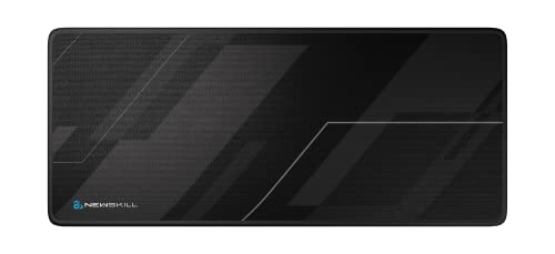 Newskill Artemis Mauspad Gaming XL, Exklusive Jacquard-Stoffoberfläche, rutschfeste Gummiunterseite, Maße 960 x 400 x 3 mm, Schreibunterlage für Präzision und Geschwindigkeit, Schwarz