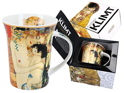 CARMANI - Porzellantasse verziert mit "Three Life of Women" von Gustav Klimt 350 ml