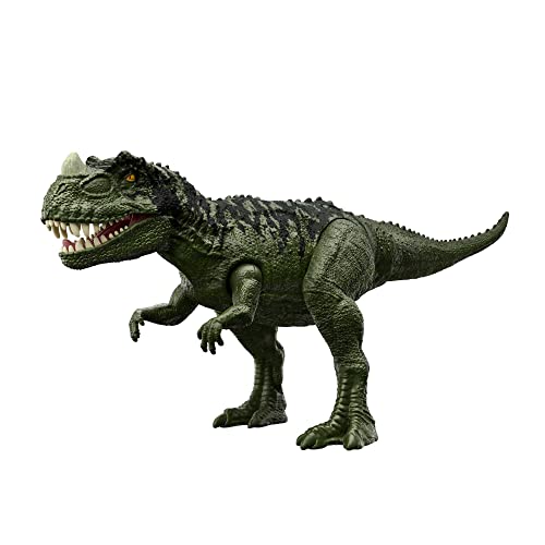 Jurassic World HCL92 - Brüllattacke Ceratosaurus Dinosaurier Action Figur, Dinosaurier Spielzeug für Kinder ab 4 Jahren