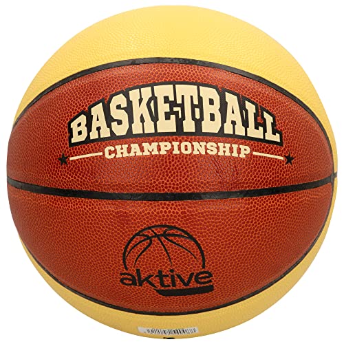 AKTIVE 54008 Basketball, Basketball, Größe 5, Orange und Beige, Gewicht 650 g, Outdoor-Sport, Basketball, Sport