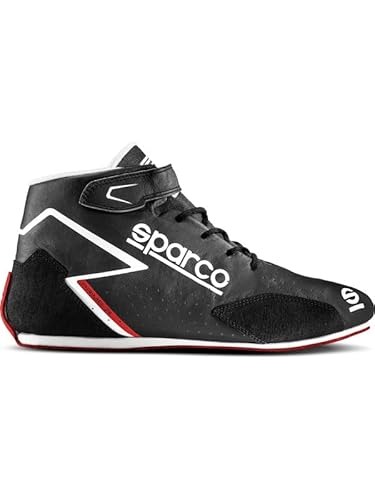 Sparco Unisex Prime-R Stiefel, Größe 46, Schwarz/Rot Bootsschuh, Standard, EU