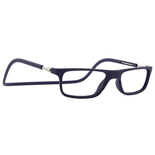 DIDINSKY FARADAY Presbyopie-Brille mit Magnet und Blaulichtfilter, magnetische Lesebrille für Damen und Herren, blendfreie Gläser, 8 Farben und 5 Graduierungen, Indigosquare, 2.5