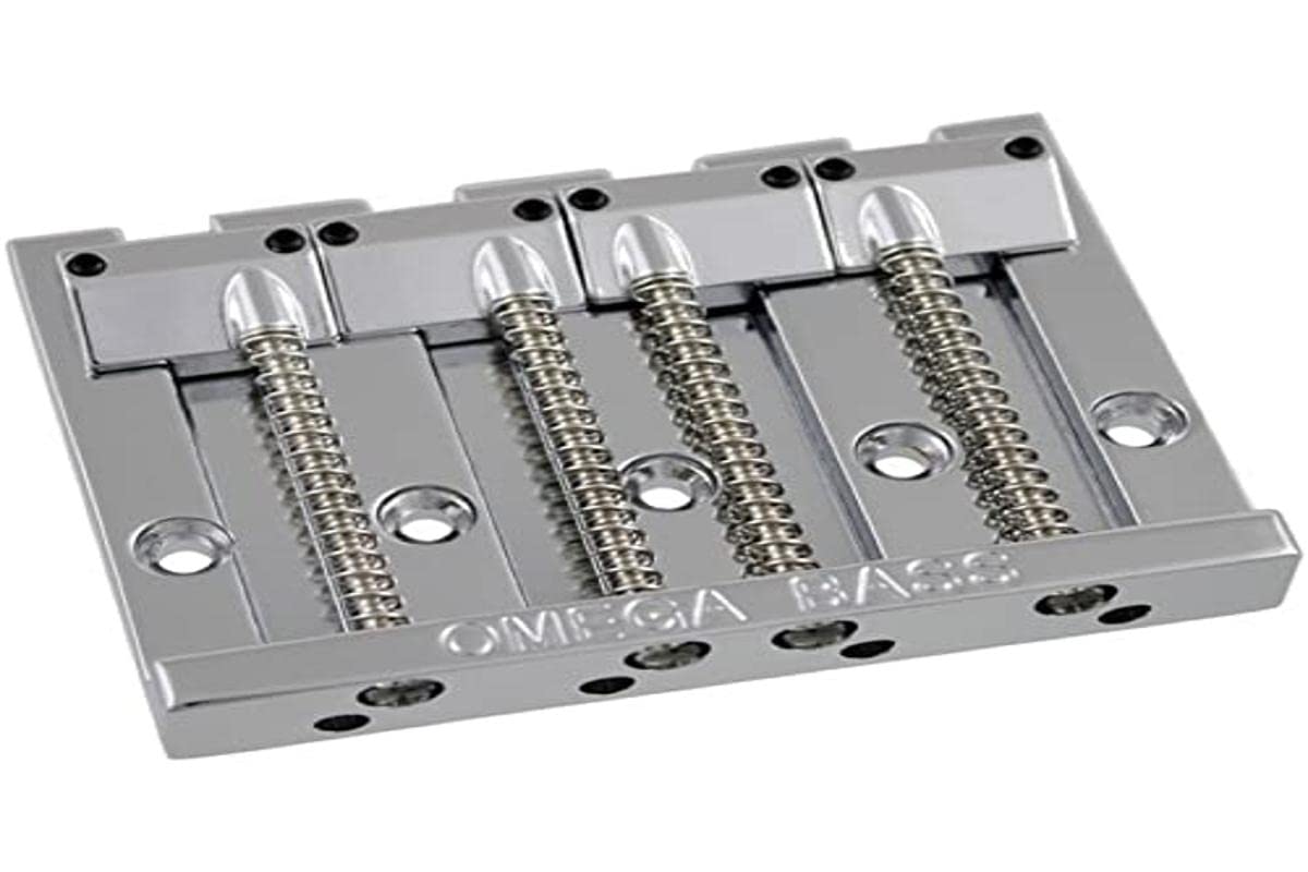 Allparts BB-3350-010 "Omega Bass Bridge 4 Saiter" Ersatz und Kleinteile für E-Gitarre chrom