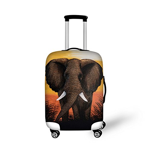 Showudesigns Personalisierte Tier-Trolley-Koffer-Gepäckabdeckung für Flugreisen, elefant, L(fit 26"-30"), Klassisch