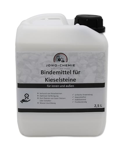 Kiesbinder (2,5L) Kiesverfestiger Bindemittel für Kies/Schotter aller Art Mulchbinder Gartenbahn Steinweg (2,5L)