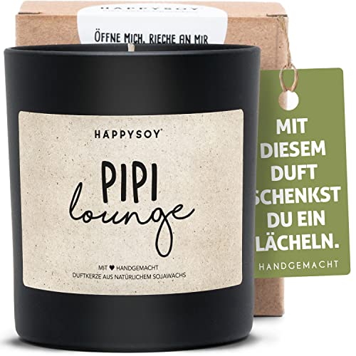 Deko Duftkerze im Glas mit Spruch aus Sojawachs - natürlich handgemacht - nachhaltige Dekoidee lustige Geschenkidee für beste Freundin Freund - Pipi Lounge