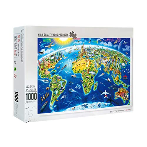 museourstyty 1000 Teile/Packung Weltkarte Puzzle Holz Puzzle Montage Puzzles für Erwachsene