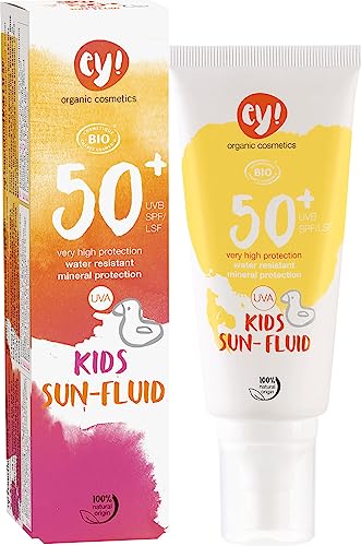 ey! organic cosmetics Sunspray KIDS Sonnenspray LSF 50+ wasserfest, vegan, ohne Mikroplastik, Naturkosmetik für Gesicht und Körper, 1er Pack (1 x 100ml)