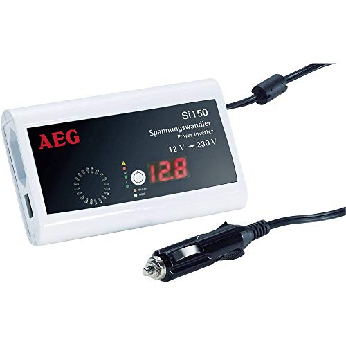 AEG 97110 Pocket Spannungswandler Si 150 mit LED-Display, 150 Watt und zur E-Bike - Akkuladung geeignet