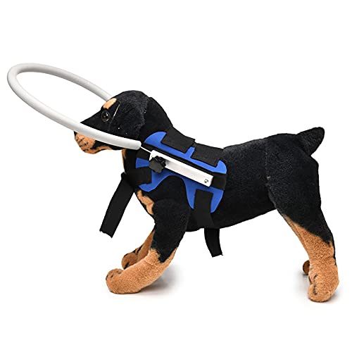 Soapow Blind Dog Sicherheitszubehör Hundegeschirr Weste Anti-Kollision Kopfschutz Ring Verstellbar Hund Halo für Kleine Mittlere Große Hunde