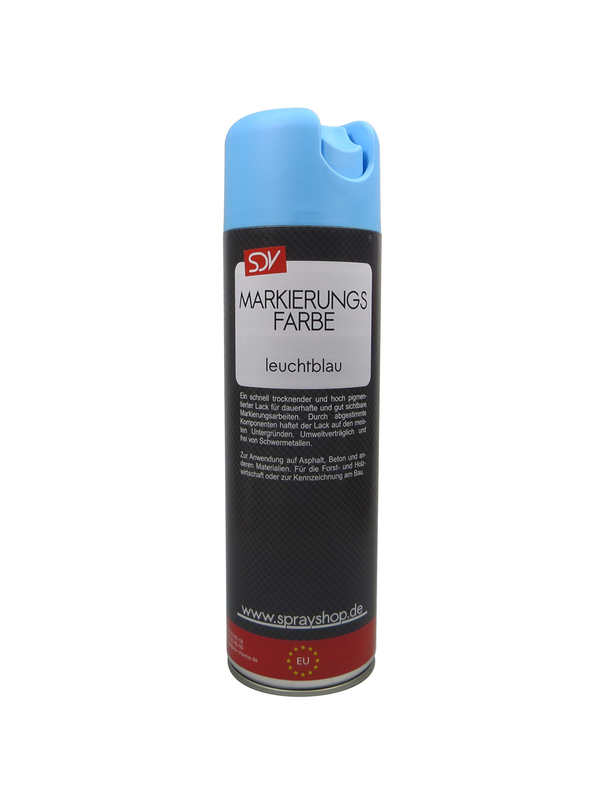 SDV Chemie Markierungsfarbe Leuchtblau 6x 500ml Farbspray Markierspray Markierungsspray Forstspray Forstfarbe Markierungsspray