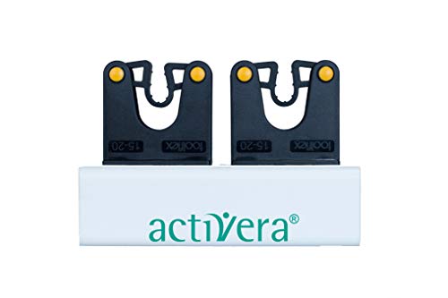 activera® Betthalterung als Klemmprofil für Gehstützen Halterung mit 2 Toolflex Halter für die Aufnahme von 2 Unterarmgehstützen mit D=15-20mm