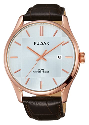 Pulsar Herren-Armbanduhr Analog Quarz Leder PS9426X1