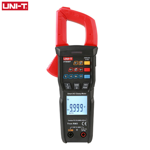 UNI-T Neues digitales Zangenmessgerät UT202BT Bluetooth-Verbindung 600 A AC/DC-Strom Spannung 9999 zählt TRMS NCV Ampere