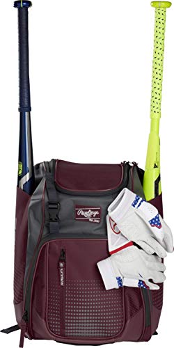 Rawlings Baseball-Rucksack für Jungen, kastanienbraun (Rot) - FRANBP-MA