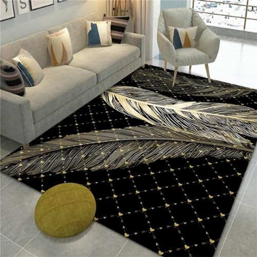 FULYA geometrischer Teppich Bodenschalldämmender, pflegeleichter und einfacher Teppichteppich,0,160x230cm