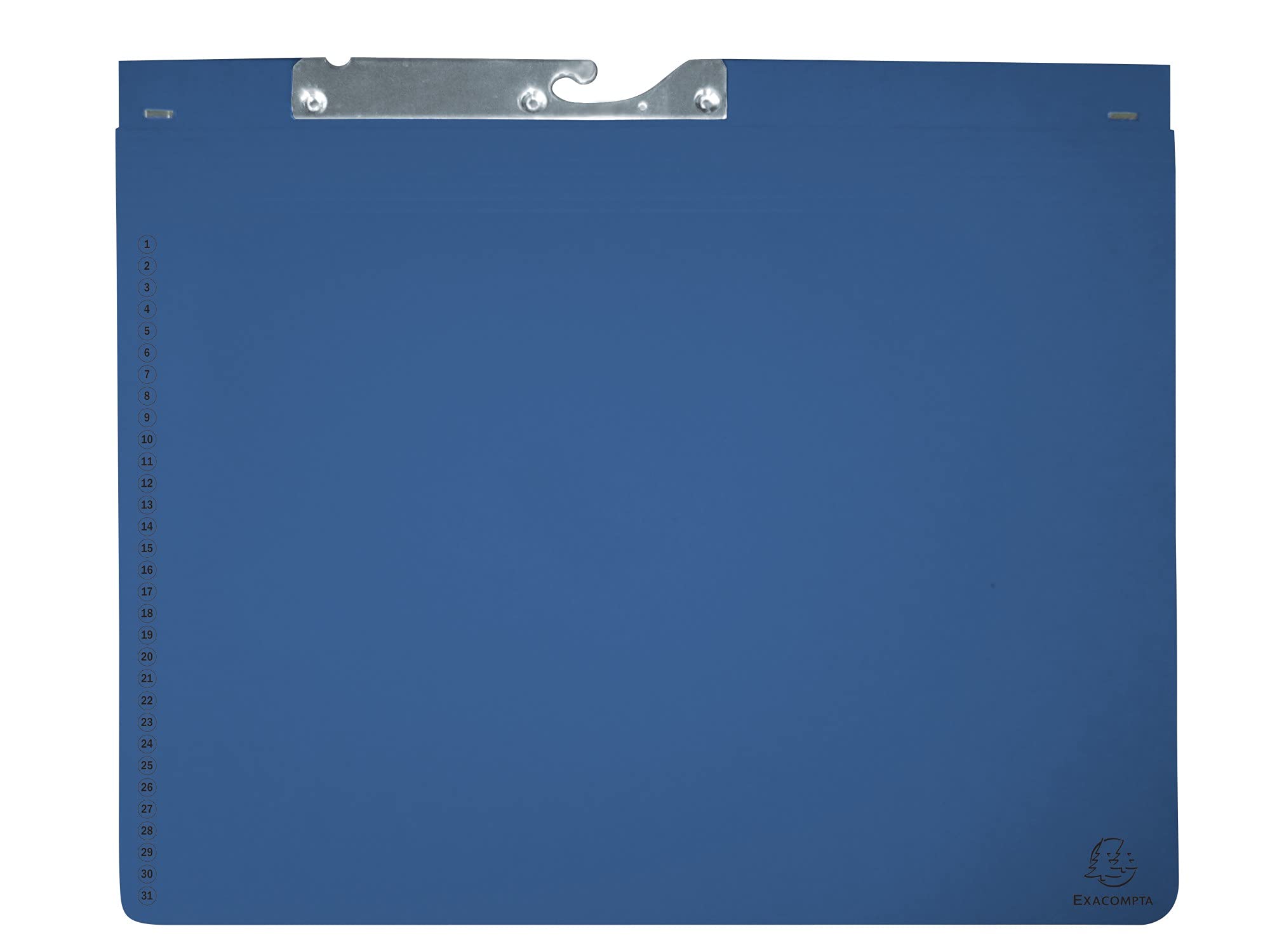 Exacompta 353207B 25er Pack Pendelhefter Exaflex aus extra starkem Recycling Karton, mit zwei Abheft-Vorrichtungen und einer dehnbaren Tasche am Rückendeckel für Büro, Kanzlei und Anwälte blau