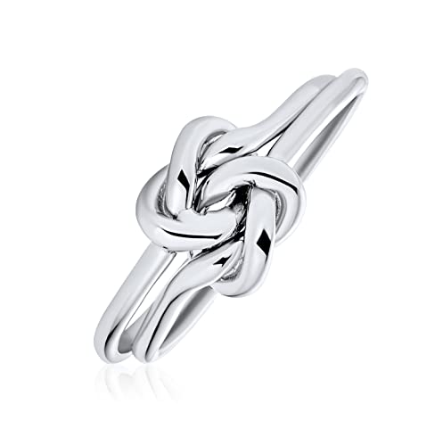 Simple Double Band Best Friends Unity Forever Irish Celtic Love Knot Friendship Infinity Ring Band For Women Teen .925 Sterling Silber