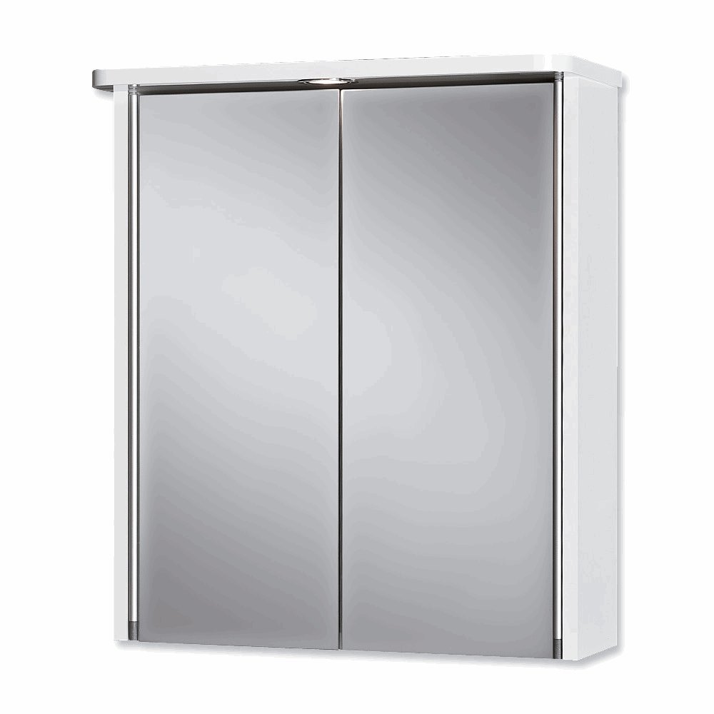 Jokey Spiegelschrank Tamrus 55 cm breit, Badezimmer Spiegelschrank mit LED Beleuchtung, inkl. Steckdose | Weiß