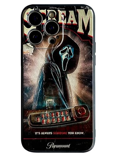 Schutzhülle für iPhone 13 Pro, Halloween-Thriller-Filmmuster, Scream Horror-Gesicht, Geist, Handyhülle für Damen, Herren, Jungen, Mädchen (13 Pro-Poster)