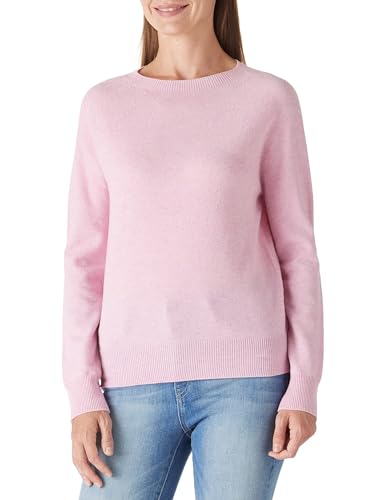 Amazon Brand – HIKARO Women's 100% Merino Wool Sweater Seamless Cowl Neck Long Sleeve Pullover (Pink, Large)