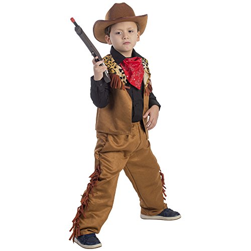 Dress Up America 780-M 1 Wilder Westen Cowboy-Kostüm für Kinder, Mehrfarbig, Größe 8-10 Jahre (Taille: 76-82 Höhe: 114-127 cm)