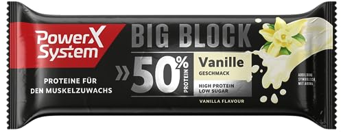 Power System Big Block, 50% Protein Riegel, Vanille (16 x 100 g)