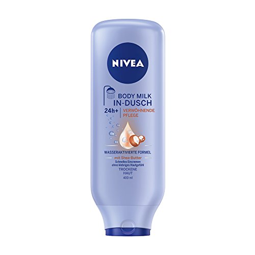 NIVEA 3er Pack Körper-Milch zur Anwendung in der Dusche, 3 x 400 ml Tube, In-Dusch Verwöhnende Soft Milk