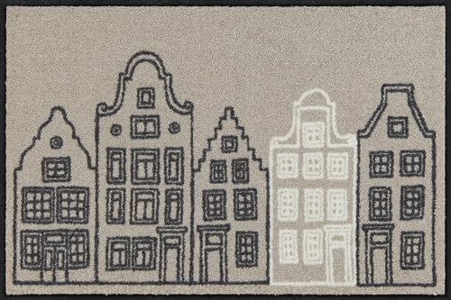 Salonloewe Fussmatte Eingangsmatte Sauberlaufmatte, Gemustert, Größe 50 x 75 cm, Verschiedene Muster (City Life)