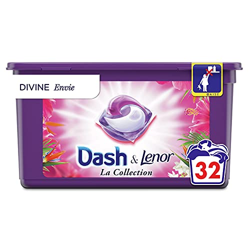 Dash Allin1 Waschmittel in Flüssigkapseln, Kollektion Divine Lust mit einer langanhaltenden Frische, 32 Waschgänge