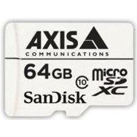 AXIS Surveillance - Flash-Speicherkarte (microSDXC-an-SD-Adapter inbegriffen) - 64GB - Class 10 - microSDXC - weiß (5801-951)