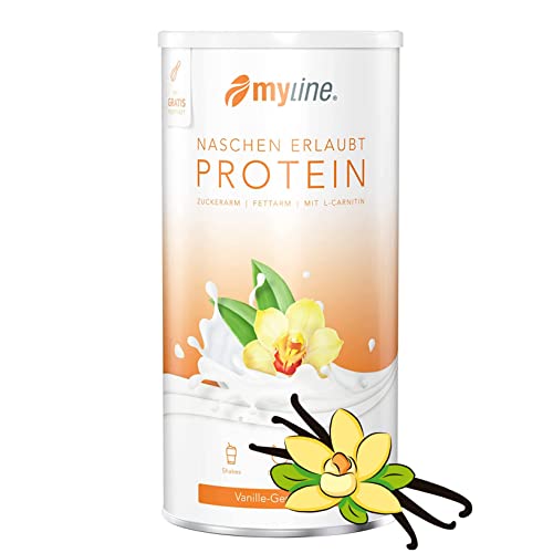 Myline Protein Shake Eiweißpulver viele Geschmacksrichtungen 400g + Maßband (Vanilla)
