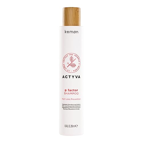 Kemon - Actyva P Factor Shampoo, Shampoo zur Vorbeugung von Haarfallen, erfrischend und anregend, farblos, 250 Milliliter