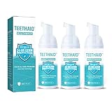 Teethaid Mouthwash, Zahnweiß Mousse, Teeth Whitening Foam Zahnpasta, Natürliche Pfefferminz Zahnweiß Schaum, Teethaid Mundspülung, Zahnaufhellung Zahnpasta, Mundpflege Zahnpasta (50ml - 3 Stück)