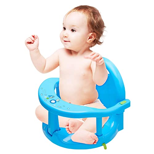 Badewannensitz für Babys - Rutschfester, faltbarer Baby-Badestuhl - Badewannensitz Baby mit leistungsstarken Saugnäpfen, Babybadestuhl, Babybadewannensitz, Badewannenstuhl Baby für 6-18 Monate Suphyee